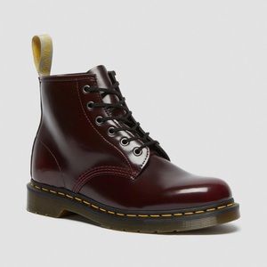 Dr. Marten 101 maroon vegan ankle boot